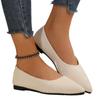 Large Size Flat-soled Single Shoes Women's Spring and Autumn New Pointed Shallow Mouth Comfortable Doudou Shoes