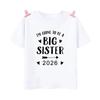 Big Sister 2026 Teenage Children Short Sleeve Tops T-shirt Summer Girls Casual Loose Fashion Round Neck Children’s Clothing