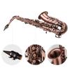 Saxophone Red Antique E-flat Brass Material with Carrying Case Cleaning Cloth Brush Sax Strap