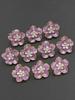 4/10Pcs/Pack 18Mm 23Mmblue Purple Flower Inlaid With Rhinestone Metal, High-End Button Sweater, Clothing, Jewelry Accessories