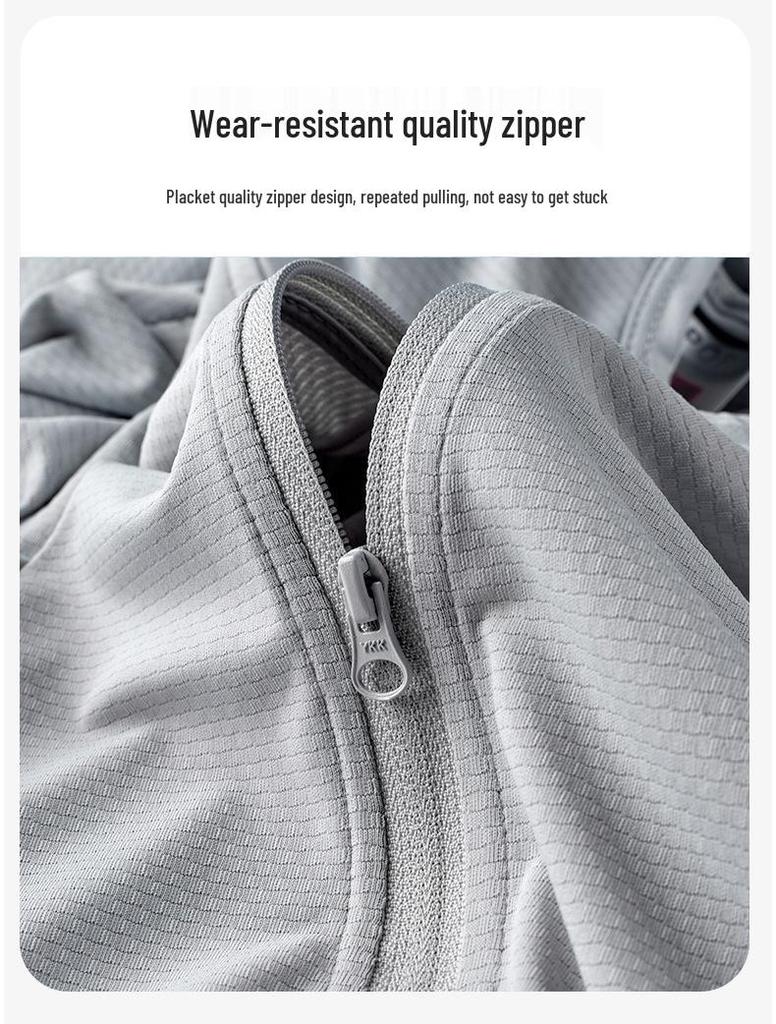 UPF50+ UV Protection Hooded Ice Silk Jacket for Men & Women - Long Sleeve Summer Sun Shirt