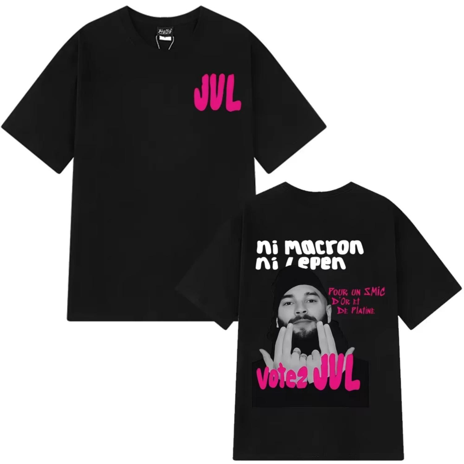 

2026 French Rapper JUL Fashion Graphics T-shirts New Men Women Hip-hop T-shirt Short-sleeved Casual Aesthetic Trendy Y2K Top S разноцветный