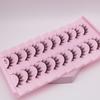 Low Price Glitter Lashes Natural Fluffy Half Lashes Faux Mink Korean Pbt Fiber 10 Pairs 12mm Mink Eyelashes