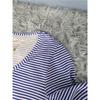 Foreign Trade Order Li's Casual All-matching Stripe Cotton Comfortable 3/4 Sleeve round Neck Slimming Color Matching New Dress Women