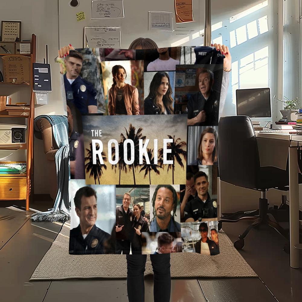 The Rookie, Coperta a Quadri di Flanella, Alta qualità, Confortevole per Tutte le Stagioni, Decorazione per la Casa, Calore e Comfort, Perfetta per Regali.