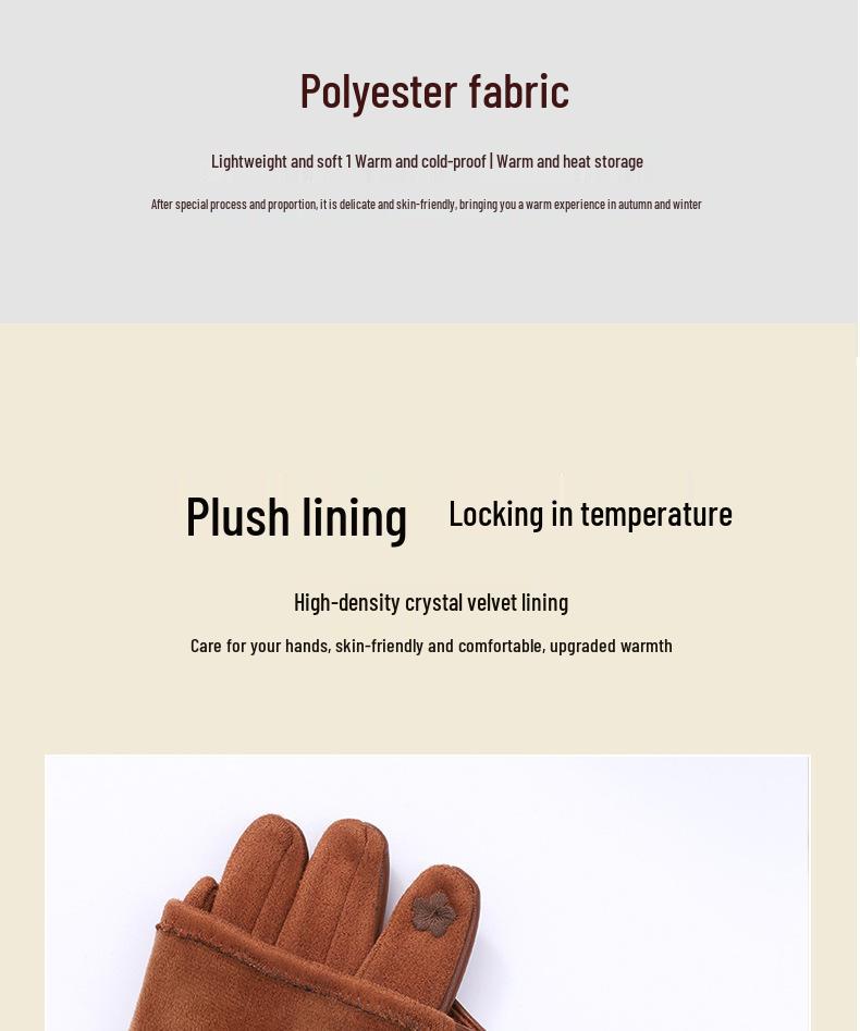 Women's Winter Leather Gloves - Warm Fleece-Lined, Touchscreen, Coldproof, for Riding, Driving, and Outdoor Cycling.