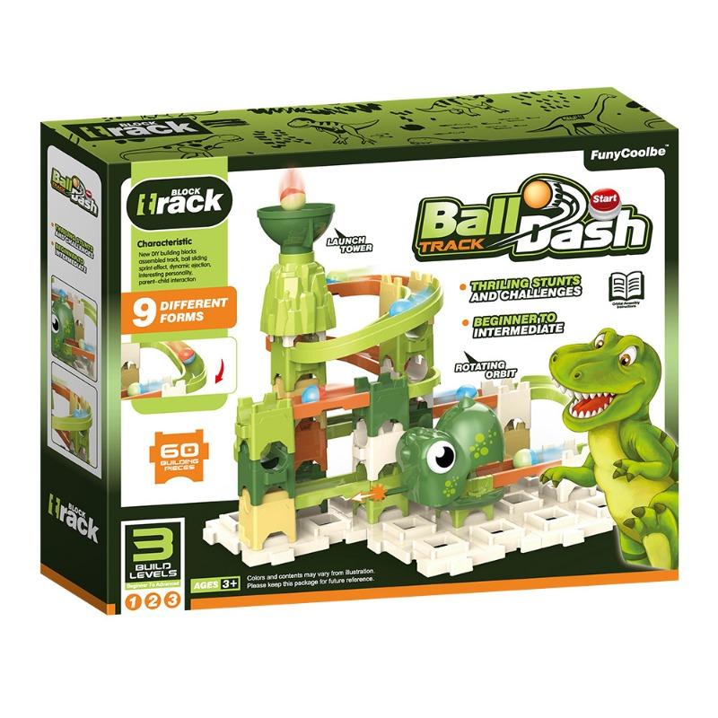 1PACK Diy dinosaur ejection track ball assembly toy, boy educational toy gift