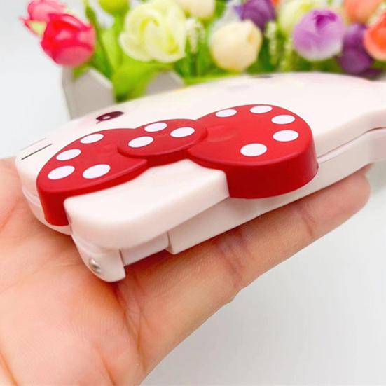 Cat Calculator with Makeup Mirror 8-Digit Display Soft Rubber Buttons Bright Color