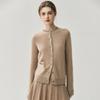 2025 Winter Women's Cashmere Round Neck Cardigan Sweater - Loose, Slimming Wool Knit Top