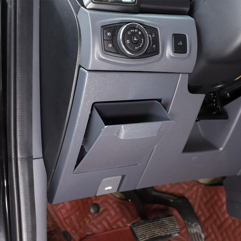 Pour Ford Ranger T7 T8 2015-21 ABS noir voiture tableau de bord Position de conduite fusible boîte de rangement caché boîte de rangement garniture voiture accessoires
