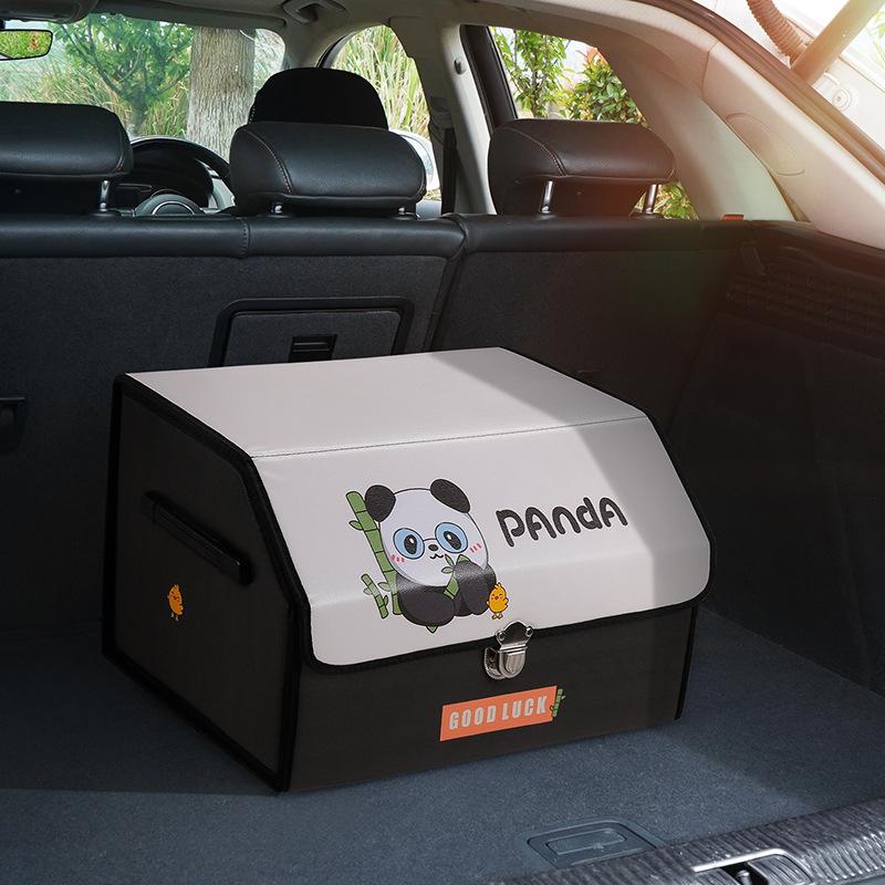 Многофункциональный кожаный складной органайзер и ящик для хранения в багажник автомобиля 40cm