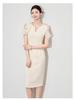 Shenzhen Nanyou Off-Shoulder Wooden Ear Edge Summer Dress - Celebrity Style Elegant Hip Skirt for Women
