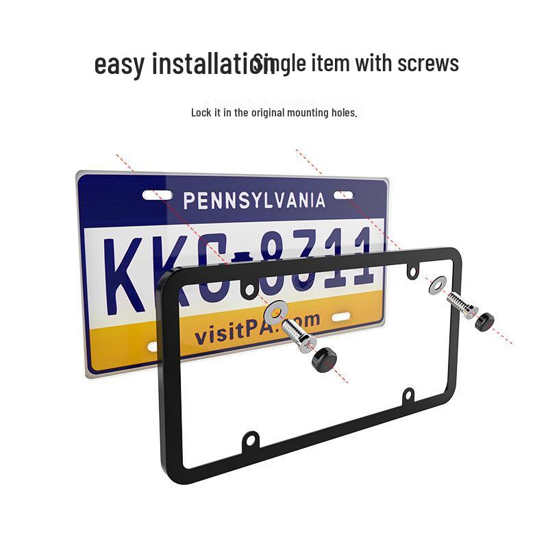 US Spec License Plate Frame – Car Modification Plastic Base Holder