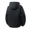 Men's Down Jacket with Fleece Autumn and Winter Hooded Down Jacket Solid Color Waterproof Thin and Windproof Coat