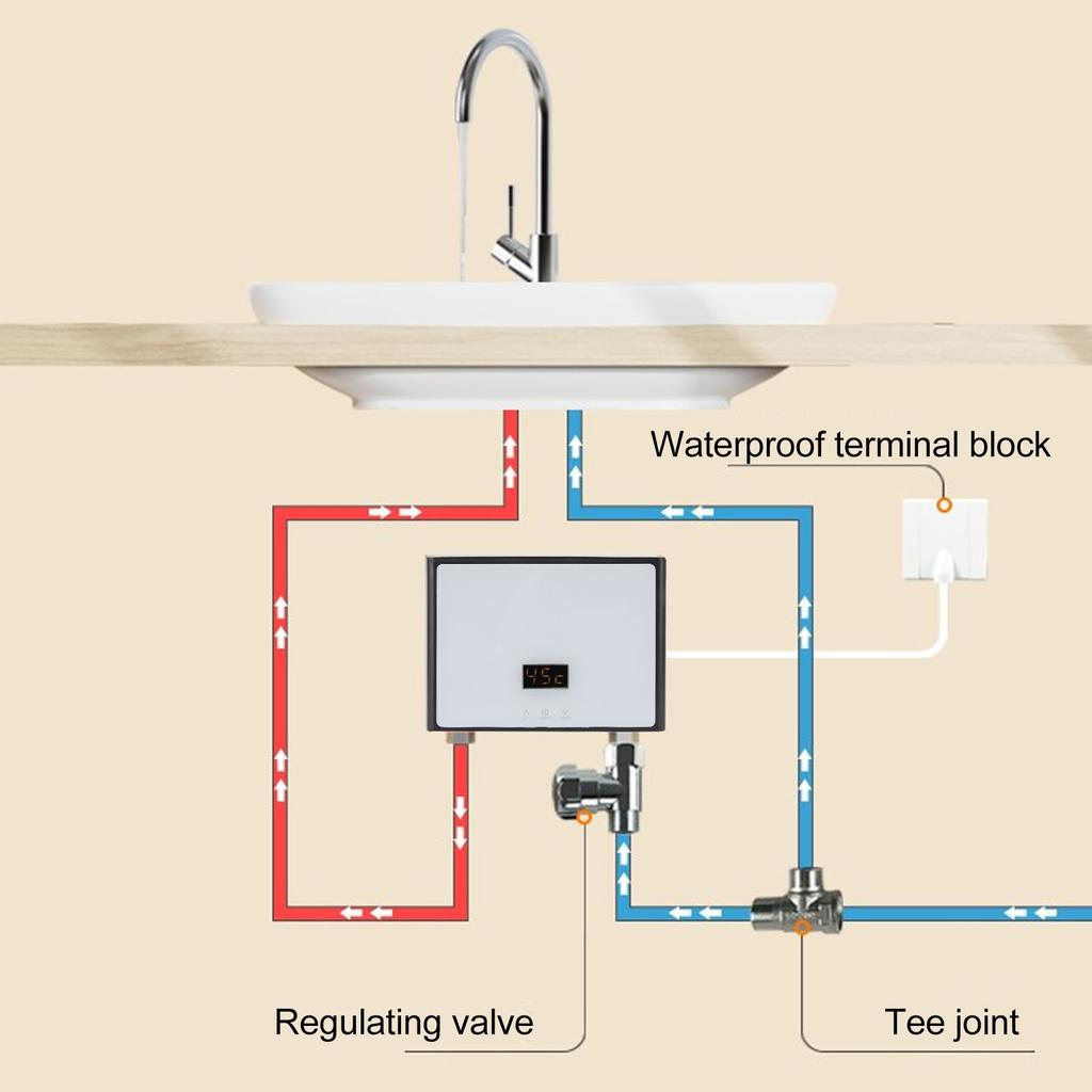 LF 001C Проточний водонагрівач Розумний домашній водонагрівач Під мийку Панель дистанційного керування Керування для кухні ванної кімнати 110В 4000Вт