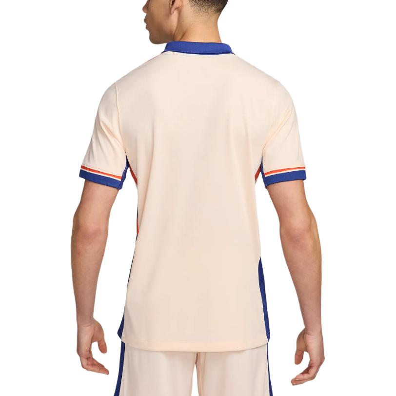 Nike Chelsea FC SS24 Dri-FIT Series Logo V-Neck Away Short Sleeve Football Shirt Men Tops Orange Blue FN8786839