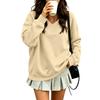 Women's V-Neck Long Sleeve Sweatshirt Color Casual Pullover for Everyday Wear