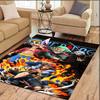 One Piece Straw Hat Pirates Square Floor Mat Living Room Bedroom Decor,Cartoon Welcome Mat