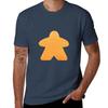 Orange Player Watercolour Board Game Meeple TShirt Retro Style Print Casual Top