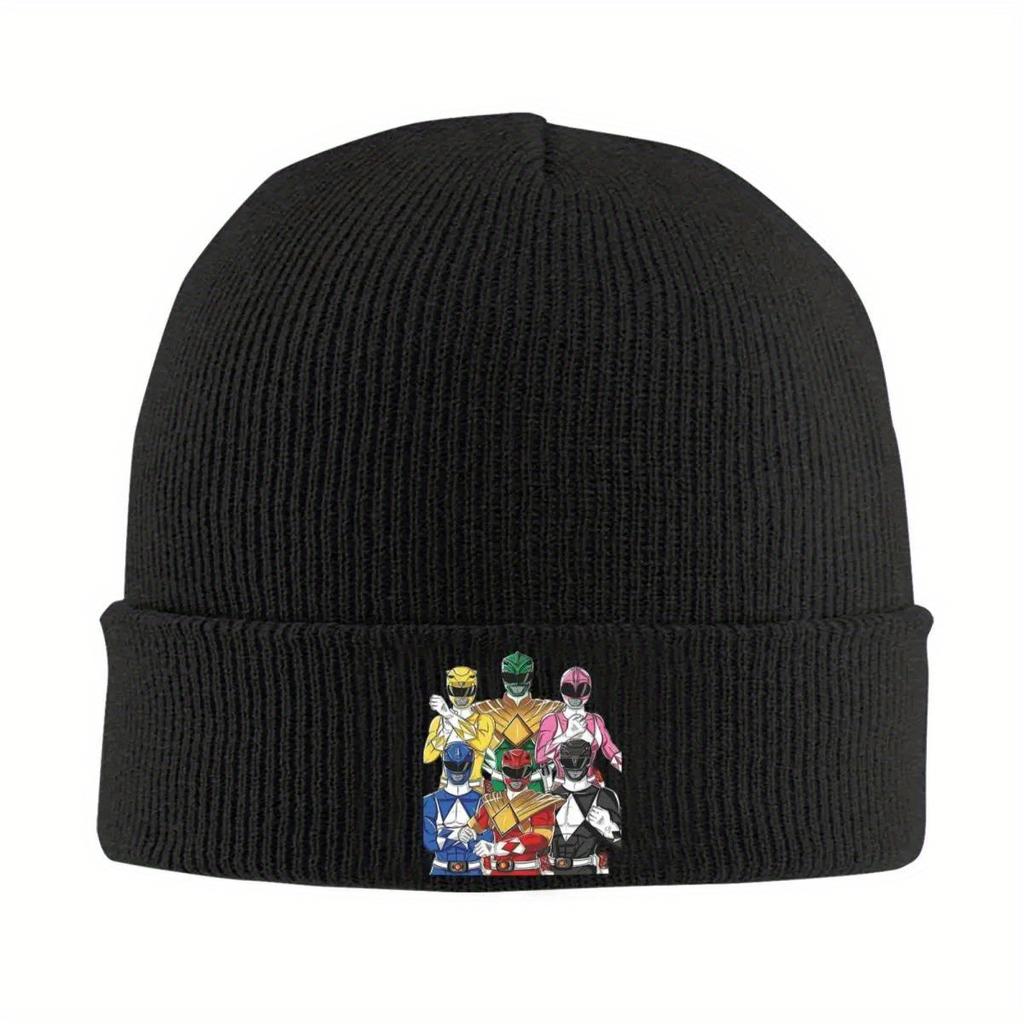 Mighty Morphin Power Ranger Warm Knitted Cap Hip Hop Bonnet Hat Autumn Winter Outdoor Beanies Hats for Men Women Adult