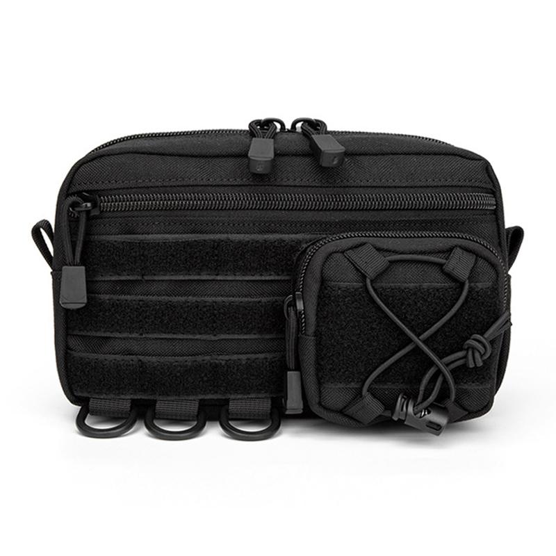 

1000D Tactical Molle Horizontal Admin Pouch with Front Drawstring Pocket EMT Pouch EDC Utility Orgaznier Bag