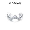 MODIAN 1PC Rainbow Ear Cuff 925 Sterling Silver Fashion Unique Circle Tiny Clip Earrings For Women Girl Fine Jewelry Accessories