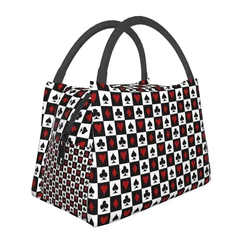 Cute Checkerboard Cat Pattern Thermal Insulated Lunch Bags Women Checkered Lunch Tote for Outdoor Picnic Storage Meal Food Box