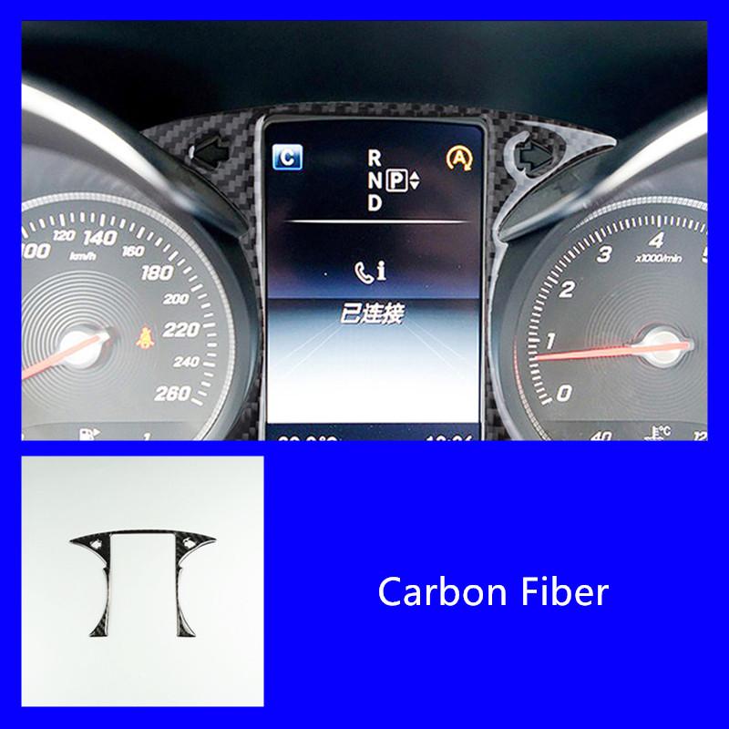 Carbon Fiber Car Center Console Dashboard Trim Strips For Mercedes Benz C Class W205 GLC X253 2015-2018 Interior Decals