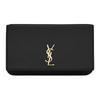 Ysl Monogram Gold Logo Calfskin Smooth Leather Crossbody Phone Bag Women Bags Black 635095-0U40J-1000