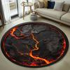 Lava Round Rug Gothic Horror Black Decor Carpet Living Room Bedroom Floor Mat Festive Atmosphere Tree Home Rug