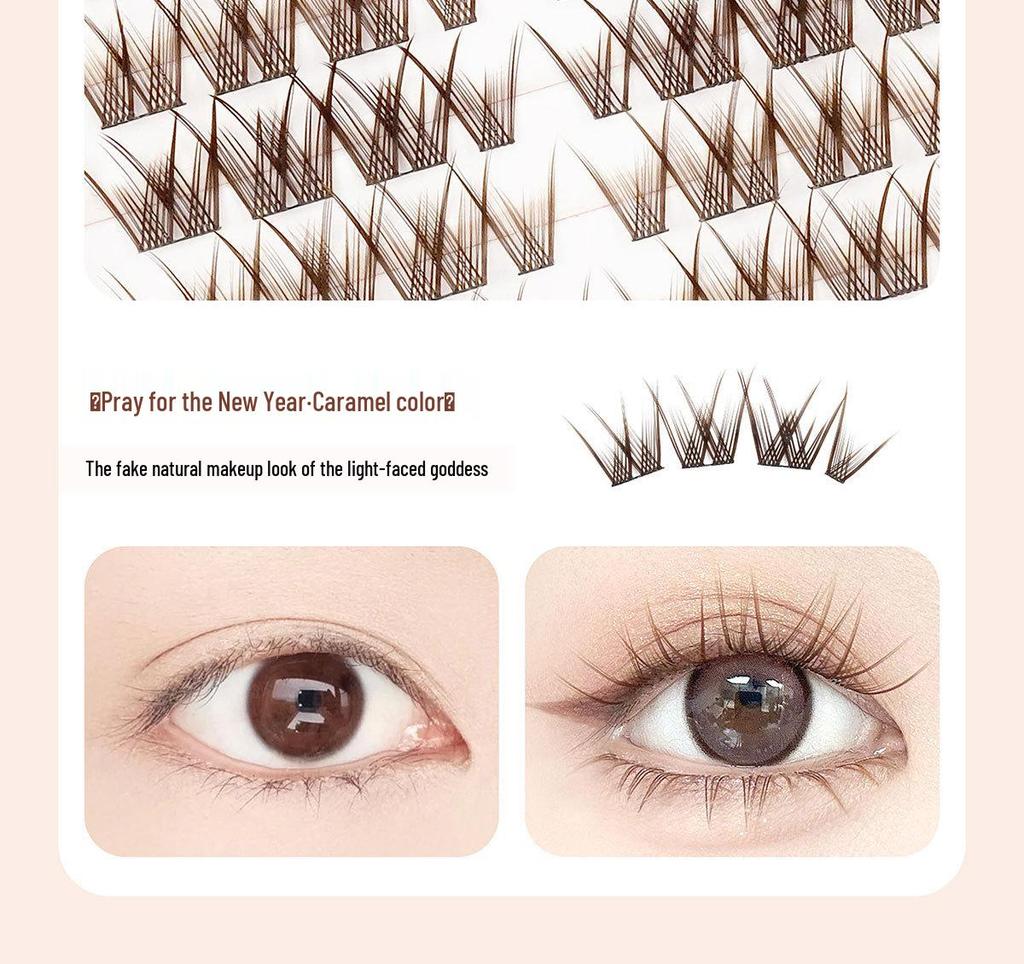 Sailor Moon Glue-Free Black & Brown Segmented False Eyelashes: Beginner-Friendly, Bold Comic Style