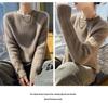 Women's Soft Wool Sweater: Cozy, Loose-Fit, Long-Sleeve, Round Neck - Perfect as a Thick Base Layer for Fall and Winter