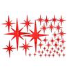 82 Pcs Acrylic Removable Mirror Wall Stickers With 3D Stars Suitable For Home Bedroom Living Room Children's Room Decoration