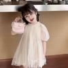 Sweet Pearl Princess Tote Bag Stylish Lace Bow Design For Kids With Breathable Material