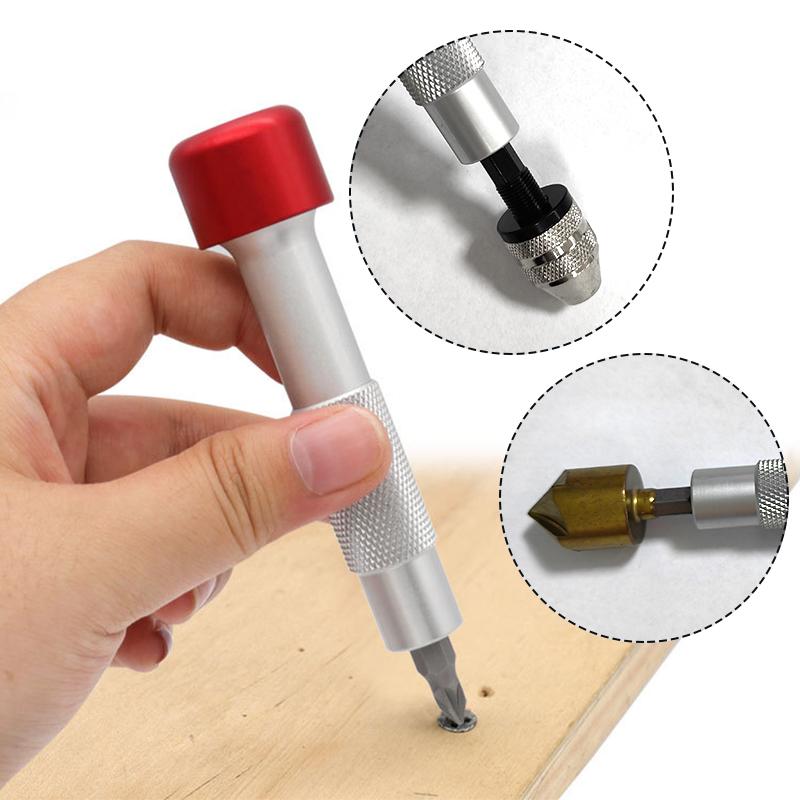 Aluminum Red Hat Reinforced Screwdriver Handle Turned Manual Drilling Automotive and Home Appliance Repair Tool
