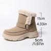 Comfort Thick Bottom Non Slip Furry Snow Boots Women 2025 Winter Fluffy Fur Chunky Platform Suede Ankle Boots Warm Plush Shoes