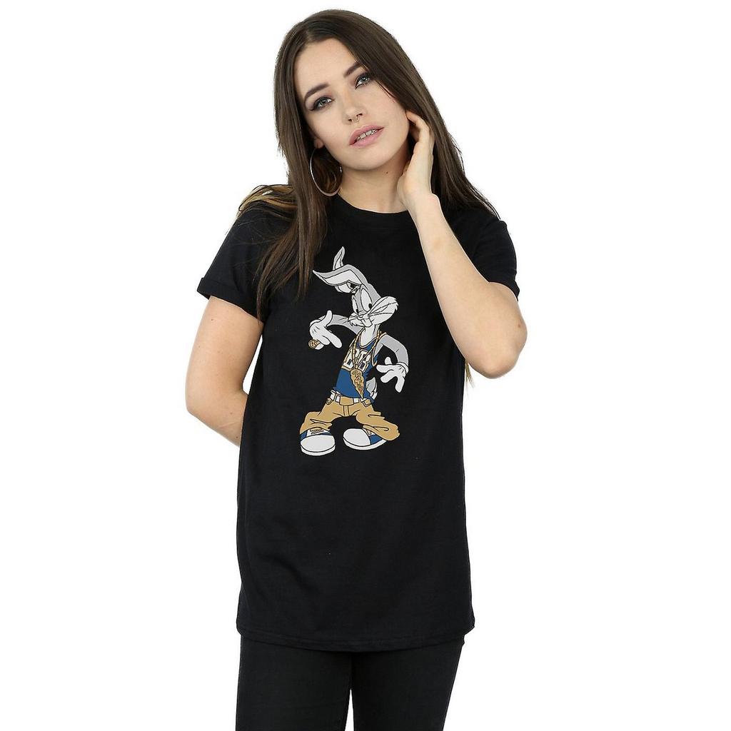 Looney Tunes Womens/Ladies Rapper Bugs Bunny Cotton Boyfriend T-Shirt