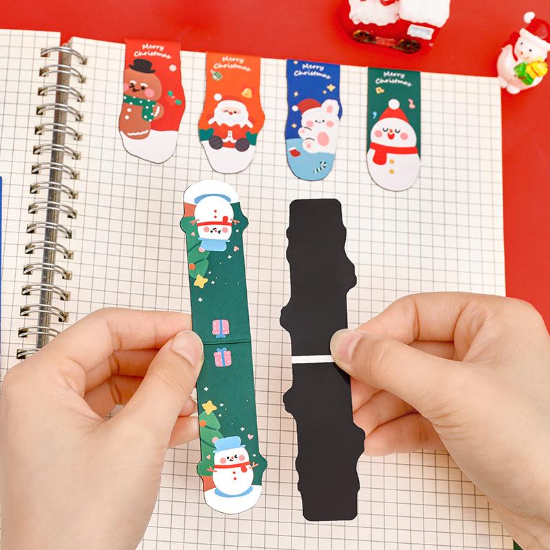 Cross-Border Cartoon Christmas Magnetic Bookmarks - Creative Children's Stationery & Gift Set