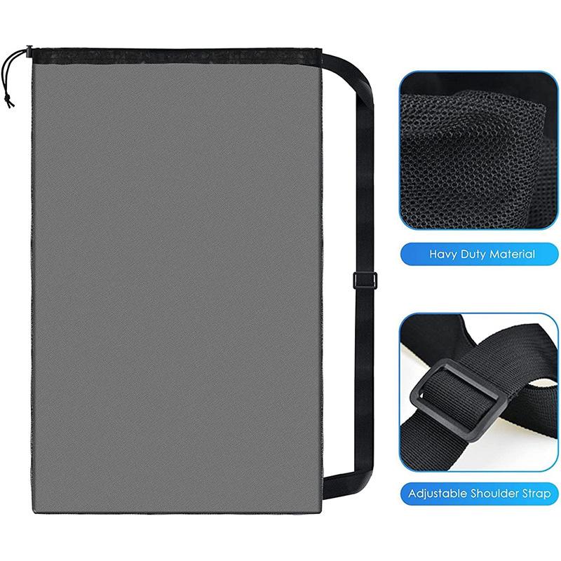 Large Mesh Bag for Storing Basketball Football Volleyball Adjustable Drawstring Shoulder Bag Ball Sports Training Equipment
