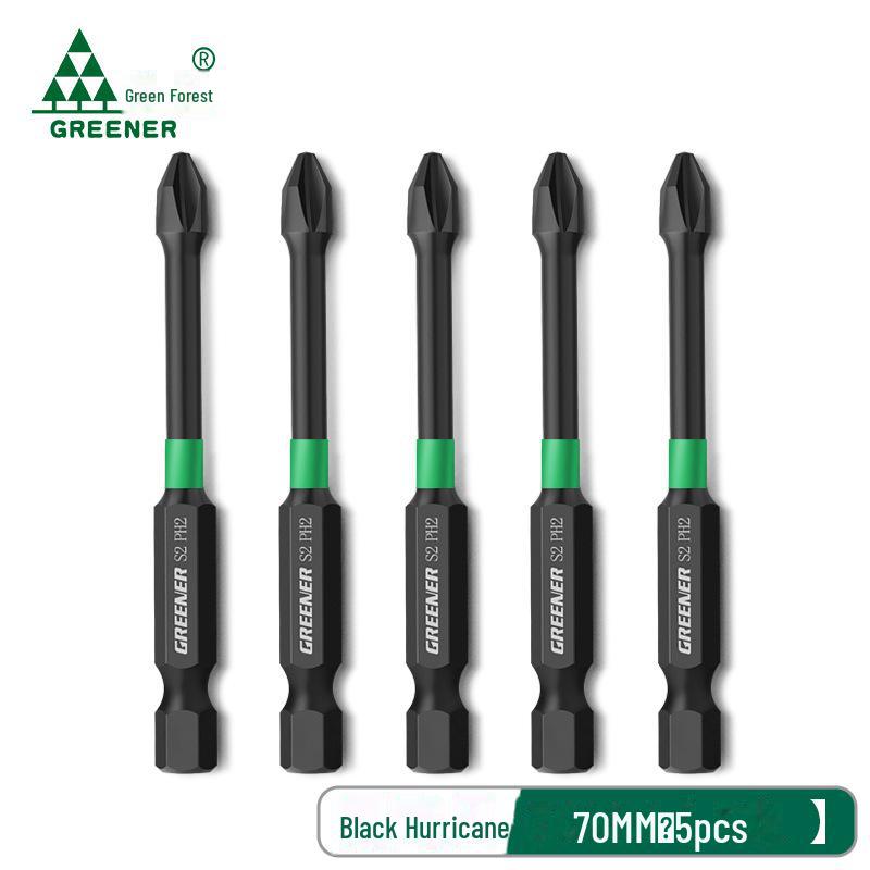 Green Forest High-Impact Magnetic Cross Hand Drill Set with German-Imported Screwdriver Bits
