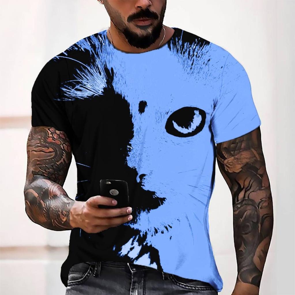 3D Digital Printing, Teen Men's Short-sleeved Top, Multi-functional and Breathable.