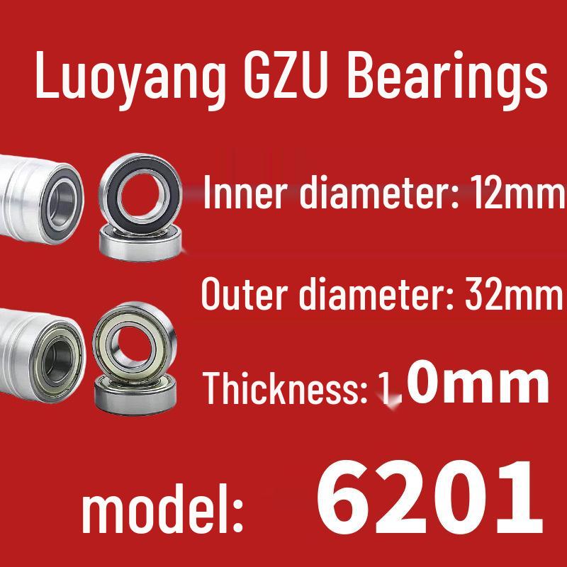Luoyang Yüksek Kaliteli Dayanıklı Aşınmaya Dayanıklı Derin Kanallı Bilyalı Rulman 6200-6206 Serisi