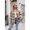 Women's Clothing, Thousand Bird Plaid, Buttons, Flannel, Woolen Shirt