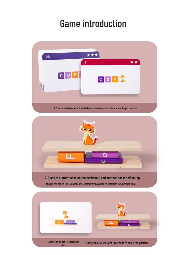 Children's Educational Jenga Letter Blocks: Quality Parent-Child Interactive Balance Toy