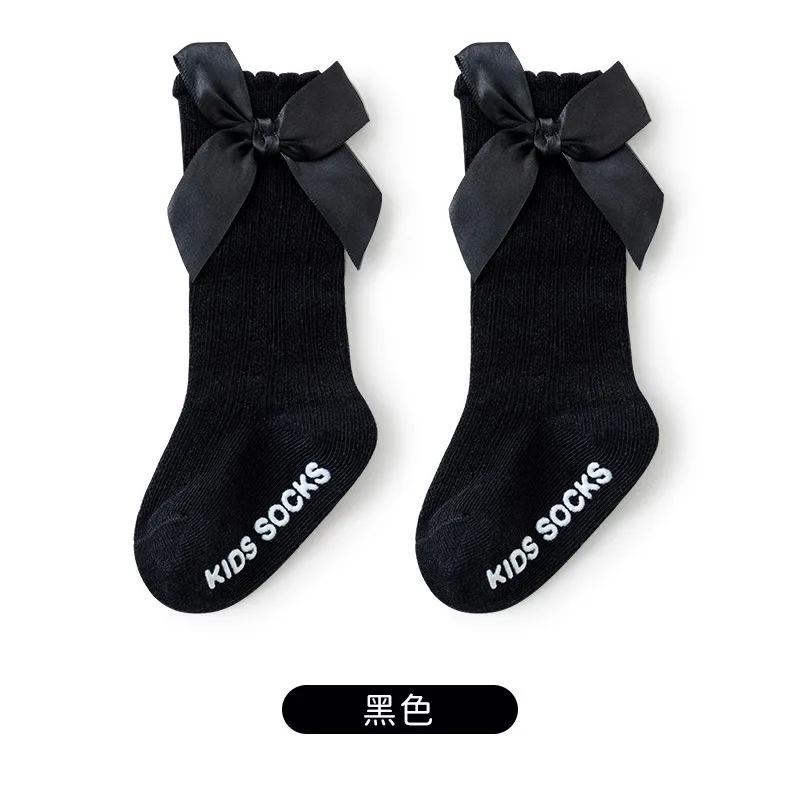 

Baby Stuff Newborn Girls Princess Bow Socks Spring Autumn Cotton Children Socks Non-slip Stockings Infant Accessories Clothes 1-3 Years (M)