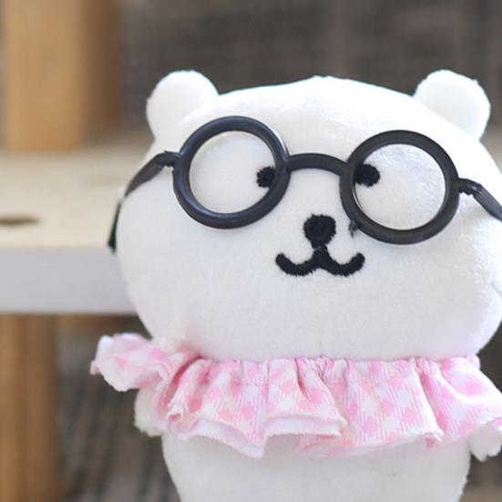 Puppenanhänger mit Brille Denkender Bär Puppe Schlüsselanhänger Anhänger Schultaschenzubehör Weicher Samt