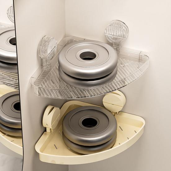 Baderomstrekant Oppbevaringshylle Sterk Bærende Avtakbar Enkel installasjon Huldesign Oppbevaringsbrett