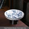 Porcelain Tall-Footed Blue & White Fruit Bowl: Tea Table Plate for Melon Seeds, Pastries, Snacks & Dried Fruits