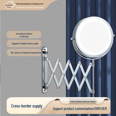 Beliebter Wandmontierter LED Kosmetikspiegel mit Ausziehbarem Klapparm