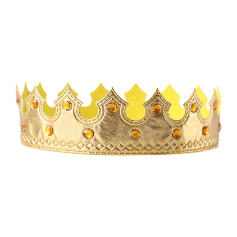 Royal Crowns Prince Crown Costume Accessories for Royal Themed Parties,Halloween,Cosplay,Roleplay Birthday Celebrations